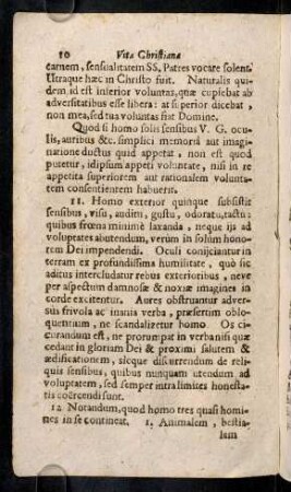 10-15, 11. Homo exterior quinque subsistit sensibus, visu ...