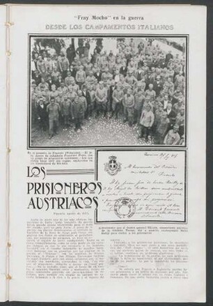 Desde los campamentos italianos : "Fray Mocho" en la guerra