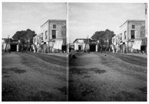 Kairo (Ägypten). Straßenszene mit Eselgespann
