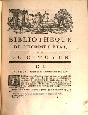 Dictionnaire Universel Des Sciences Morale, Économique, Politique Et Diplomatique, Ou Bibliothèque De L'Homme-D'État Et Du Citoyen, 12. CI - COM
