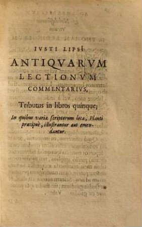I. Lipsi[i] Opera Omnia Qvæ Ad Criticam Proprie spectant : Cum indice