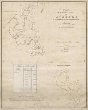 Plan über den Gemeinde-Wald von Boxberg auf der dortigen und der Gemarkung Windischbuch