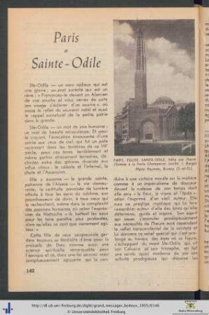 Paris et Sainte-Odile.