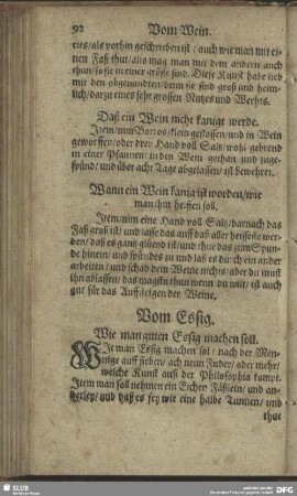 Vom Eßig