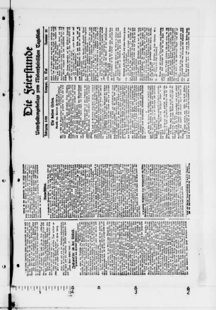 Die Feierstunde. 1924-1933