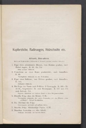 Kupferstiche, Radirungen, Holzschnitte etc