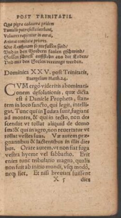 Dominica XXV. post Trinitatis ...