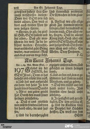 Am Sanct Johannis Tage.