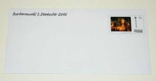 Briefumschläge Barbaramahl 3. Dezember 2010 mit Barbara-Briefmarken