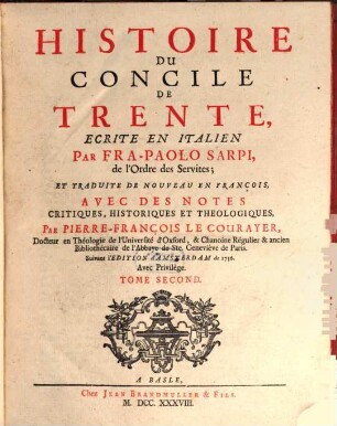 Histoire Du Concile De Trente, 2