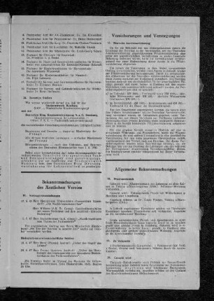 Versicherungen und Versorgungen