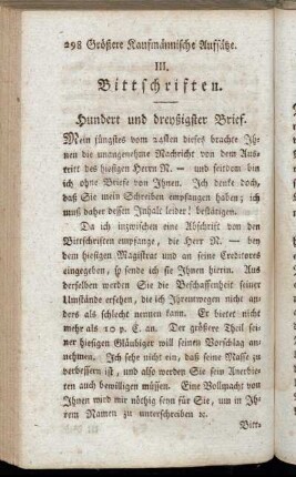 III. Bittschriften.