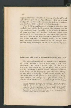 Reductionen från frälset af de gamla skattegodsen, 1396-1414.