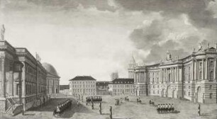 Berittene Soldaten bei der Ausbildung auf dem Opernplatz in Berlin