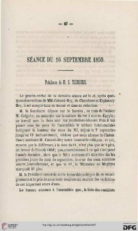 Séance du 16 septembre 1859