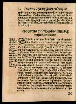Wozu uns diese Beschreibung deß ewigen Lebens diene.