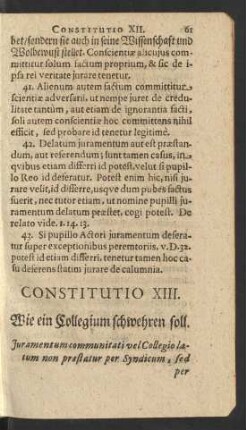Constitutio XIII.