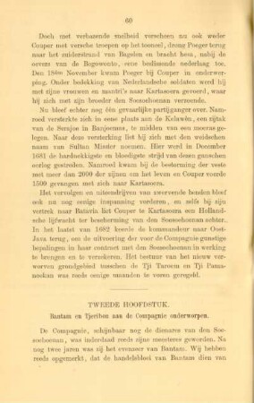 Tweede hoofdstuk. Bantam en Tjeribon aan de Compagnie onderworpen
