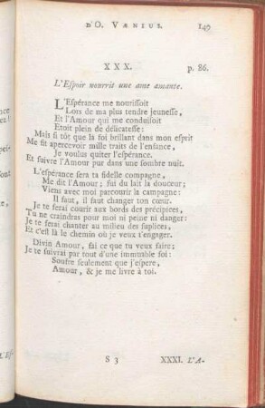 XXX. L'Espoir nourrit une ame amante.