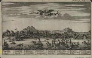 Ansicht von Iraklion, Kupferstich, um 1717 : Candia / [Gabriel Bodenehr sculps et excud.]. - [Aug. V.] , [um 1717]. - 1 Ansicht : Kupferstich ; 30 x 16 cm +++ Mit Gebäudekennung