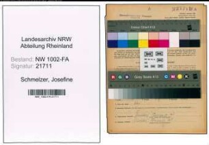 Entnazifizierung Josefine Schmelzer, geb. 07.12.1912 (Filialleiterin)