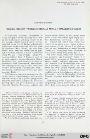 24: Wczesne refleksy twórczości Michała Anioła w malarstwie polskim