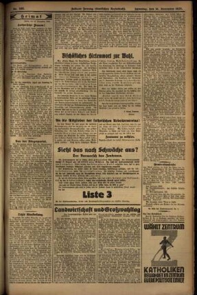 Zweite Ausgabe vom Samstag, den 16. November 1929.