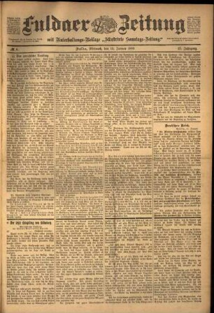 Ausgabe vom Mittwoch, den 12. Januar 1898.