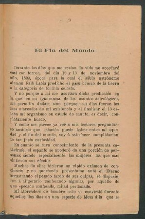 El fin del mundo