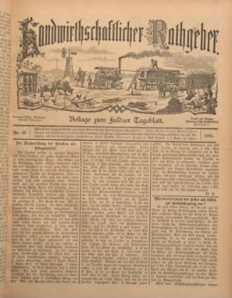 22: Beilage vom Montag, 18. Oktober 1897