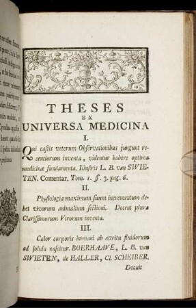 Theses Ex Universa Medicina