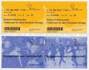 Zwei Eintrittskarten zum Festkonzert - Sachkonvolut