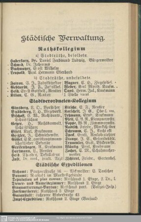 [IV.] Behördenverzeichnis : [IV.] Reichs-, Staats- und Städtische Behörden, Anstalten, Vereine etc.