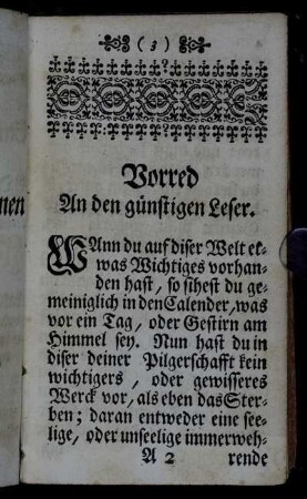 Vorred An den günstigen Leser.