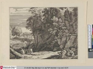 [Landschaft mit dem Christuskind und zwei Engeln]