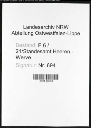 Namensverzeichnisse Heeren - Werve, Todesfälle