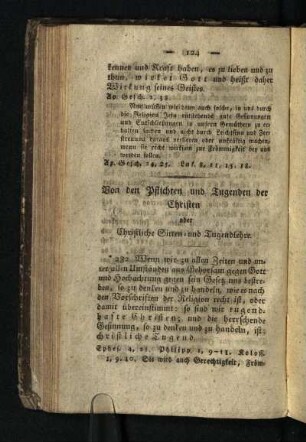 Von den Pflichten und Tugenden der Christen oder Christliche Sitten- und Tugendlehre