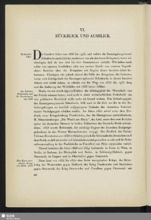 VI. Rückblick Und Ausblick