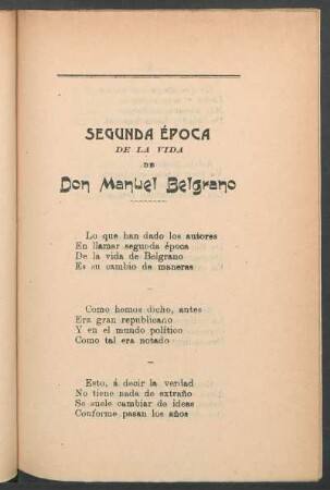 Segunda época de la vida de Don Manuel Belgrano