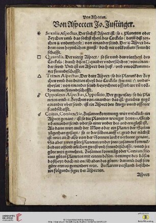 Von Aspecten Jo. Justinger