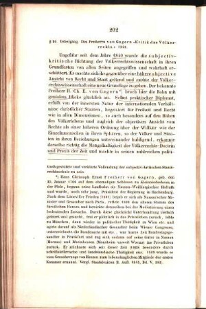 § 20. Uebergang. Des Freiherrn von Gagern "Kritik des Völkerrechts." 1840.