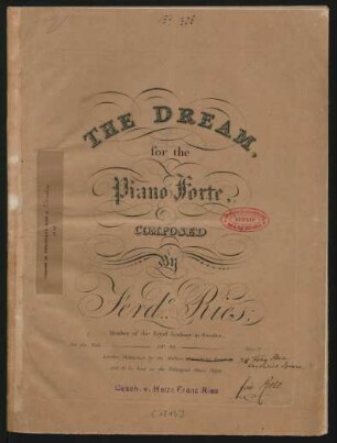The Dream : for the Piano Forte ; Op. 49.