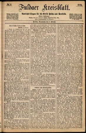 Ausgabe vom Samstag, den 05. Februar 1876.