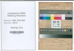 Entnazifizierung Curt Doering , geb. 31.01.1884 (Lehrer)