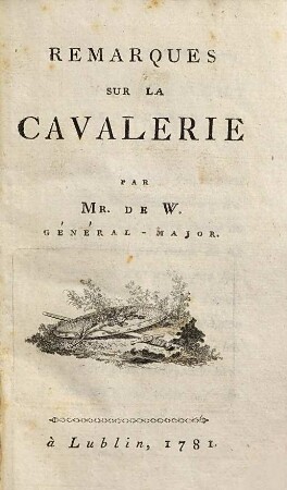 Remarques sur la cavalerie