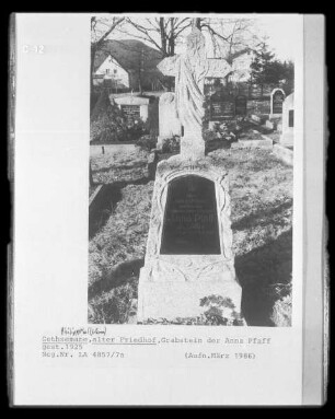 Grabstein der Anna Pfaff