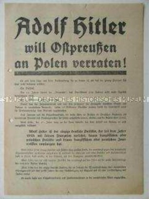 Wahlaufruf der NSDAP zur Reichsprädidentenwahl 1932 mit Bezugnahme auf die Außenpolitik