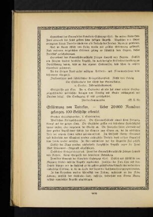Erstürmung von Tutrakan. - Ueber 20 000 Rumänen gefangen, 100 Geschütze erbeutet.