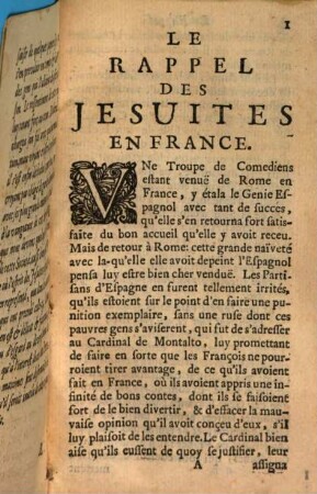 Le rappel des Jesuites en France
