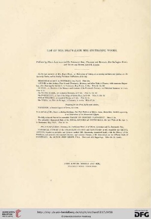 List of Mrs. Bray's (late Mrs. Stothard's) works